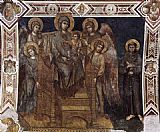 Madonna Enthroned with the Child, St Francis and four Angels by Giovanni Cimabue